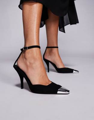  Pride toe cap high heel shoes  suedette