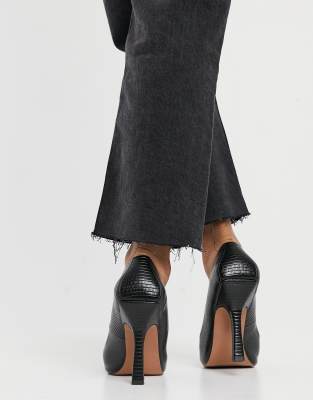 asos black court shoes