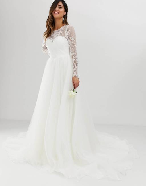 asos princess wedding dress