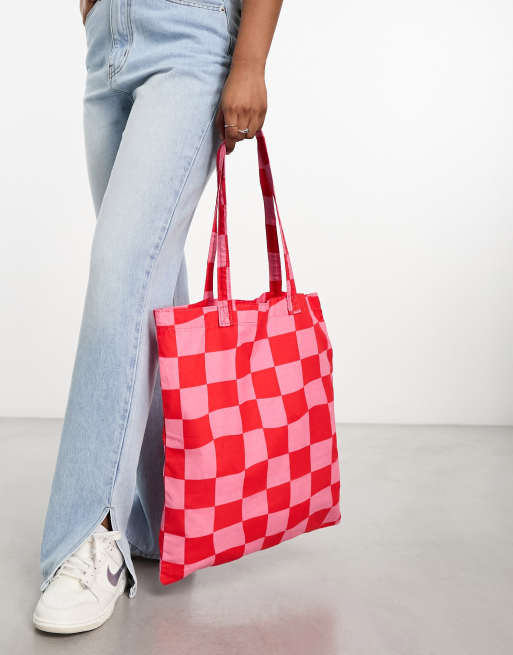 BRAVE - Canvas Tote Bag - Soft Pink