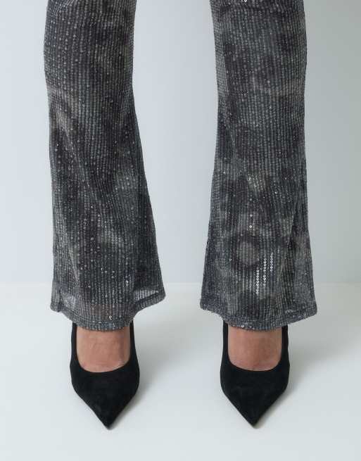 ASOS DESIGN printed sequin pant in camo, 4 of 5