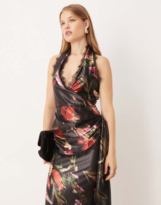 printed satin dress designs Satin Designer Dresses