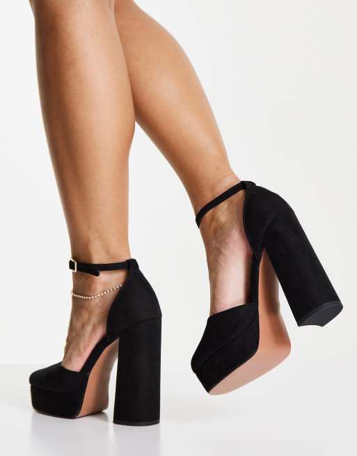 ASOS DESIGN Priority Chaussures plateforme et talon haut Noir