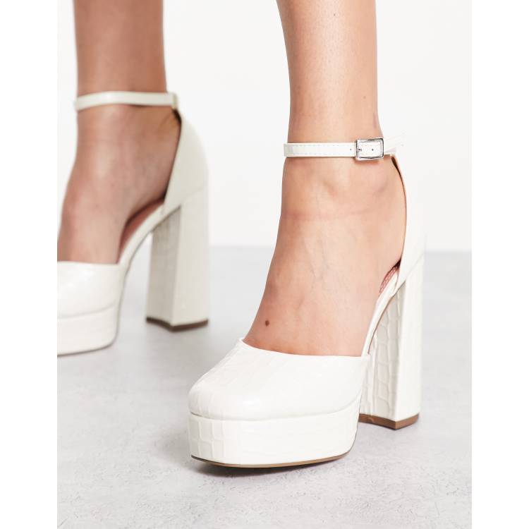 Asos design porcelain platform cheap high heels