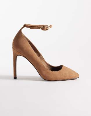 Priscilla - Escarpins vernis en suédine à bout rond - Sable-Brown 37
