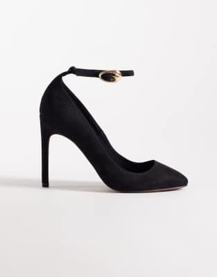  Priscilla round toe court shoes  suedette