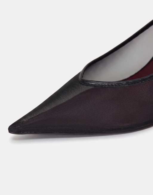 ASOS DESIGN Prism mesh muiltjes met stilettohak in zwart, 8 van 8