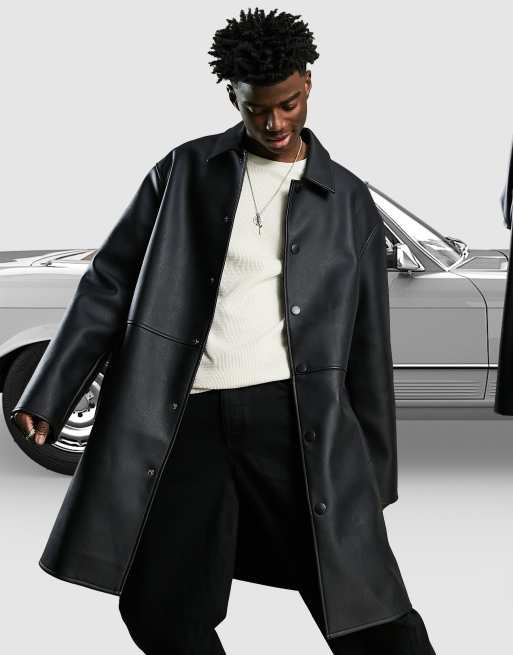 ASOS DESIGN – Prochowiec z imitacji skóry o wysokiej gramaturze