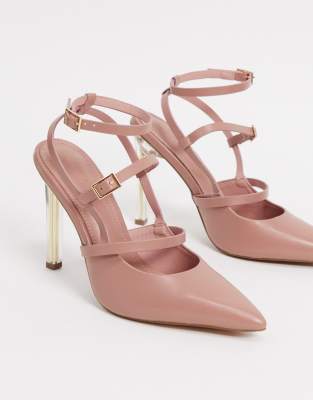 asos clear strap heels