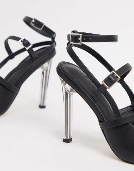 Asos Design Professor Spitze High Heels In Schwarz Asos