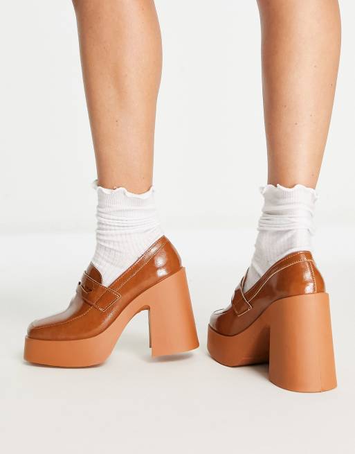 asos tan loafers