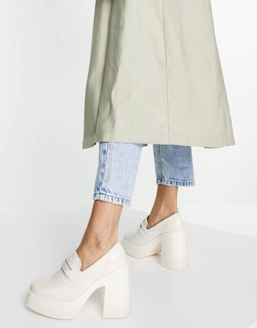 ASOS DESIGN - Profile - Mocassini bianco sporco con suola spessa e tacco alto , 2 di 4