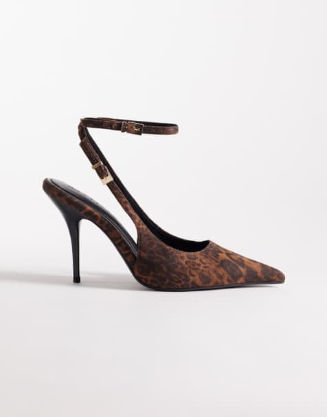 ASOS DESIGN - Promise - Chaussures à talon aiguille et bride arrière - Léopard - view 1