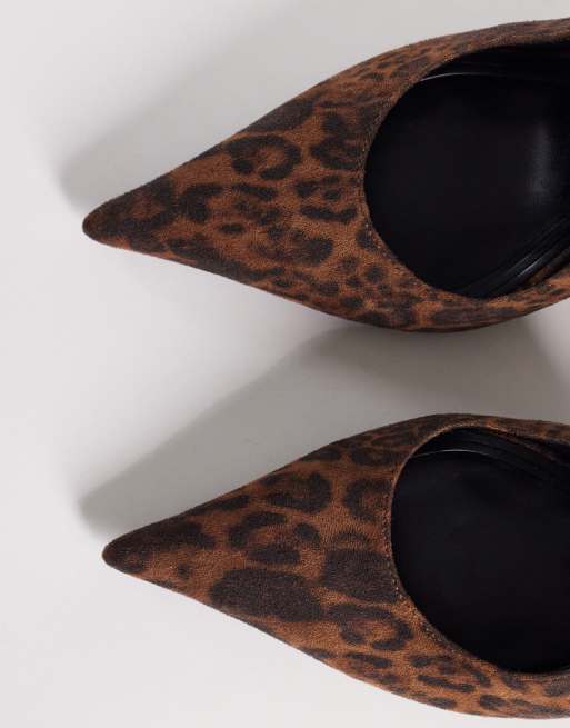 ASOS DESIGN - Promise - Højhælede sko med hælrem og stilet-hæl i leopardprint, 3 af 4