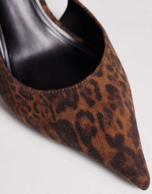 ASOS DESIGN - Promise - Højhælede sko med hælrem og stilet-hæl i leopardprint, 4 af 4