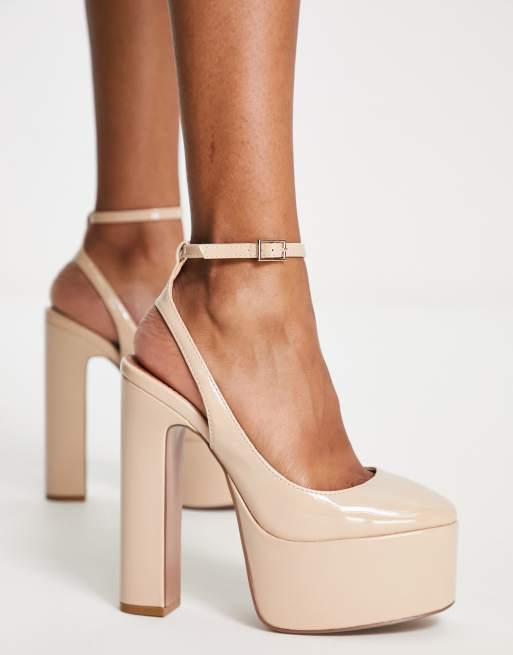 Asos design porcelain sale platform high heels