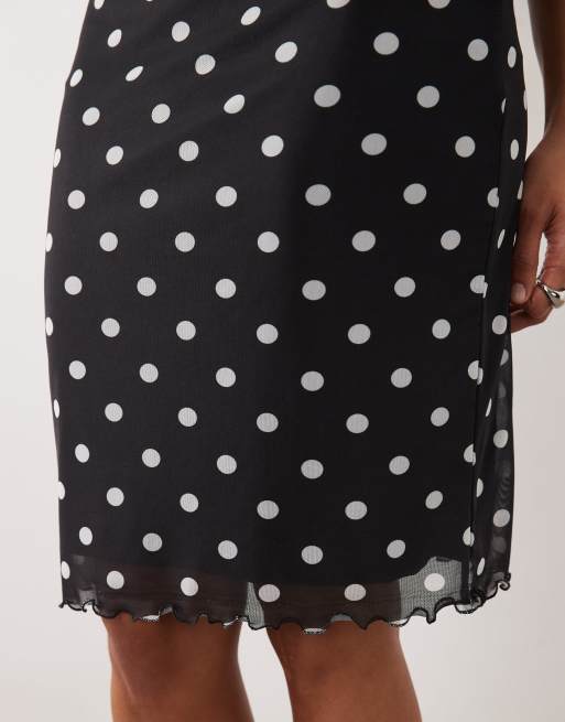 ASOS DESIGN – Prześwitująca spódnica midi w groszki, 4 z 5