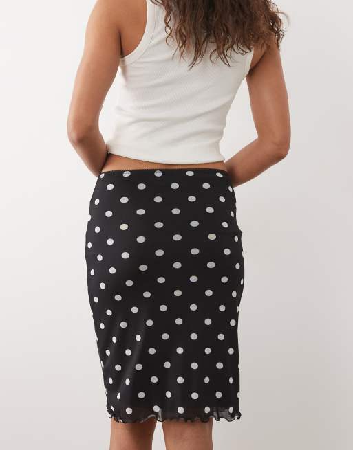 ASOS DESIGN – Prześwitująca spódnica midi w groszki, 5 z 5