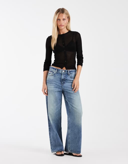 ASOS DESIGN prześwitujący kardigan second skin w czerni, 2 z 4
