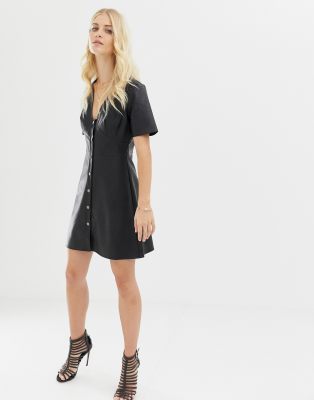 asos pu dress