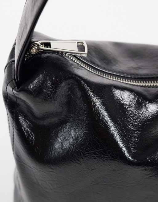 ASOS DESIGN PU crossbodytas in zwart, 3 van 4