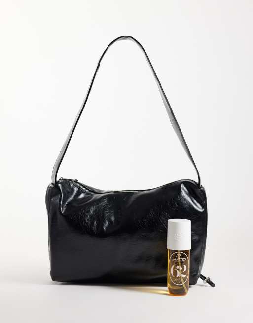 ASOS DESIGN PU sling crossbody bag in black, 2 of 4