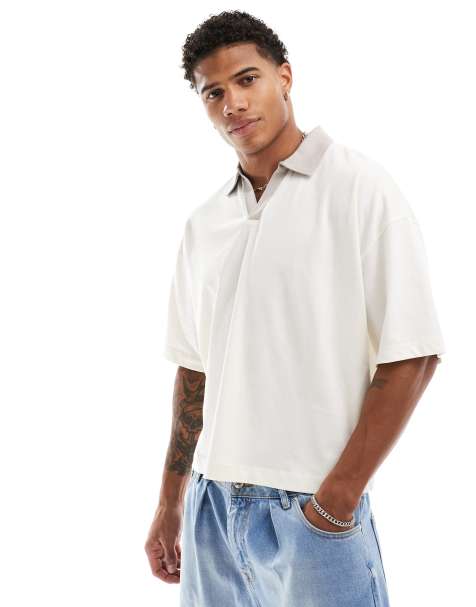 ASOS DESIGN – Pudełkowa koszulka polo oversize z długimi rękawami - view 1