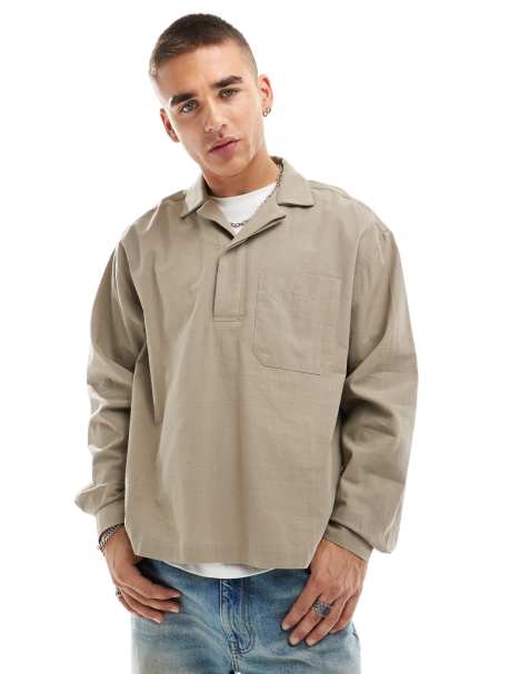 ASOS DESIGN – Pudełkowy T-shirt o luźnym kroju w kolorze khaki - view 1