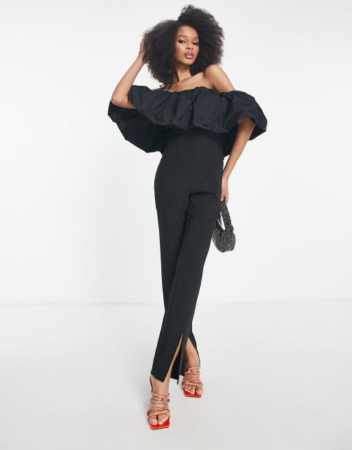 Black peg store leg jumpsuit