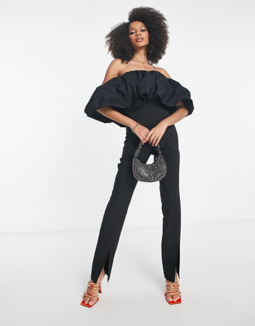 ASOS DESIGN bra top jumpsuit with peg leg