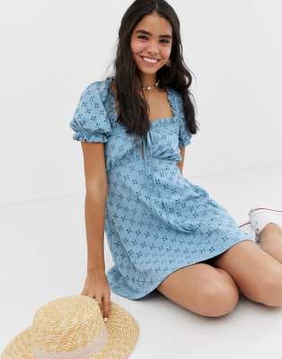 broderie tea dress