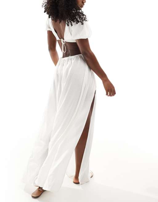 Asos white beach dress online