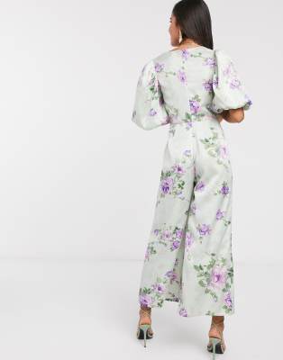 pastel floral jumpsuit