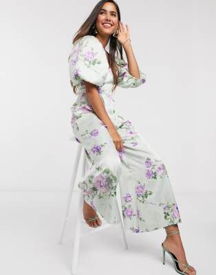 pastel floral jumpsuit