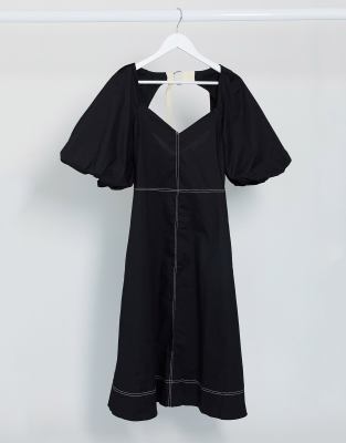 asos black skater dress