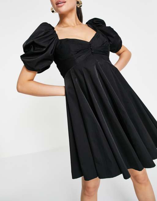 Asos puff best sale sleeve dress