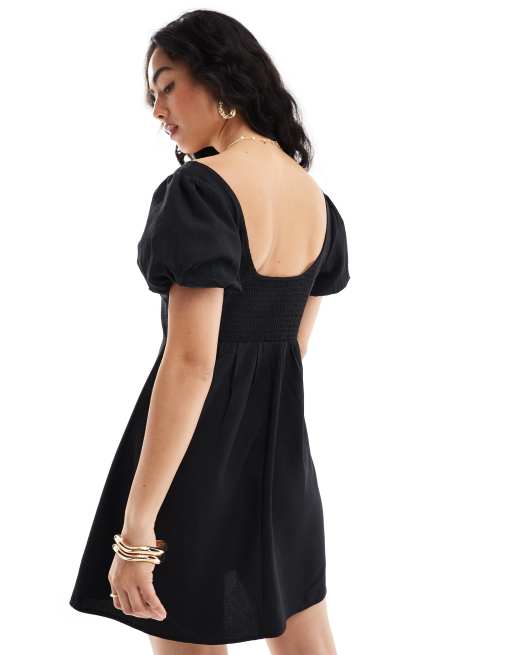 chinese dress ladies Rent Asos Luxe Applique Embroidered Puff Sleeve Tassle Detail Mini Dress In  White