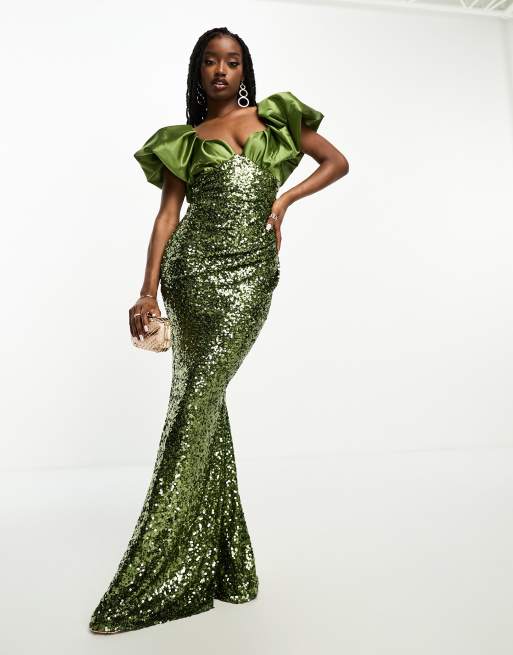 Sleeve sequin 2025 maxi evening dress