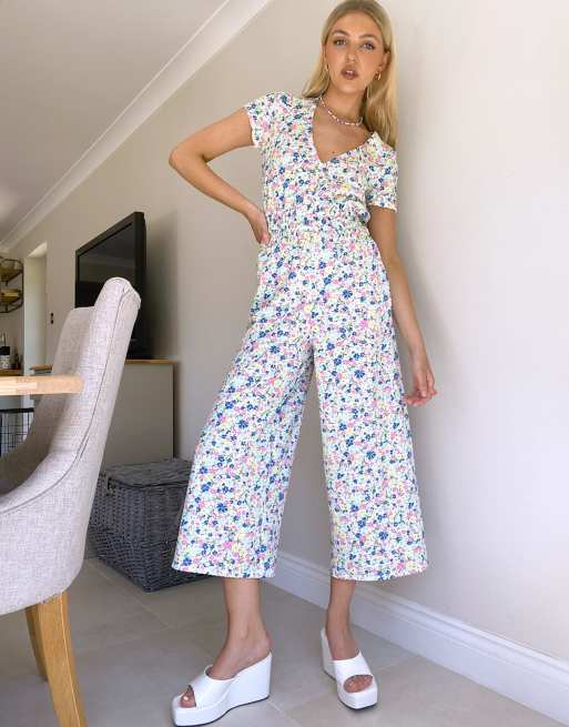 Pastel floral hot sale jumpsuit