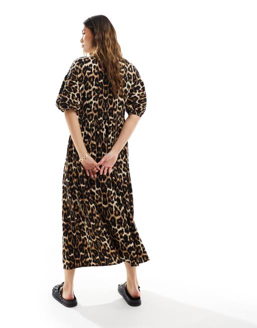 Leopard print shift dress asos best sale