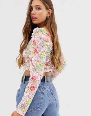 puff sleeve top asos