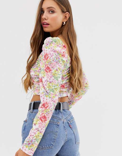 Puff sleeve 2024 top asos