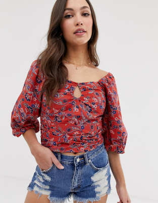 puff sleeve top asos