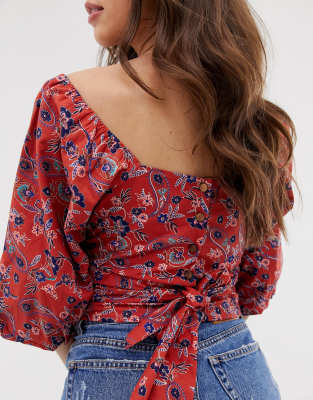 asos puff sleeve top