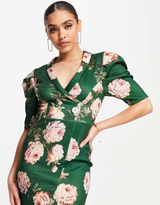 Asos design tux midi clearance dress