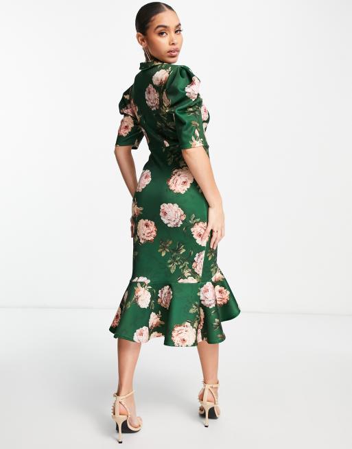 asos floral scuba dress