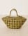 ASOS DESIGN puff weave tote bag in green