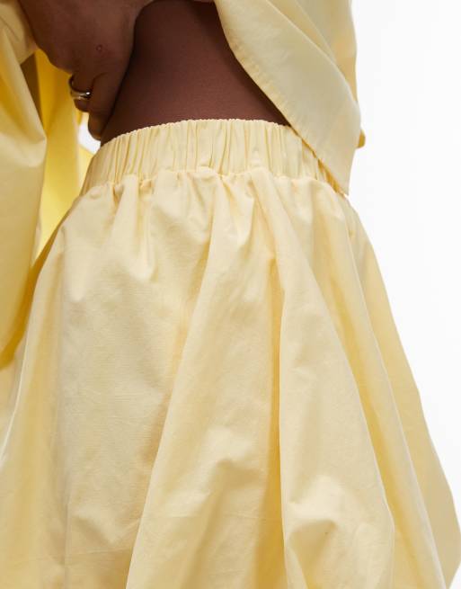 ASOS DESIGN puffball mini skirt in buttermilk