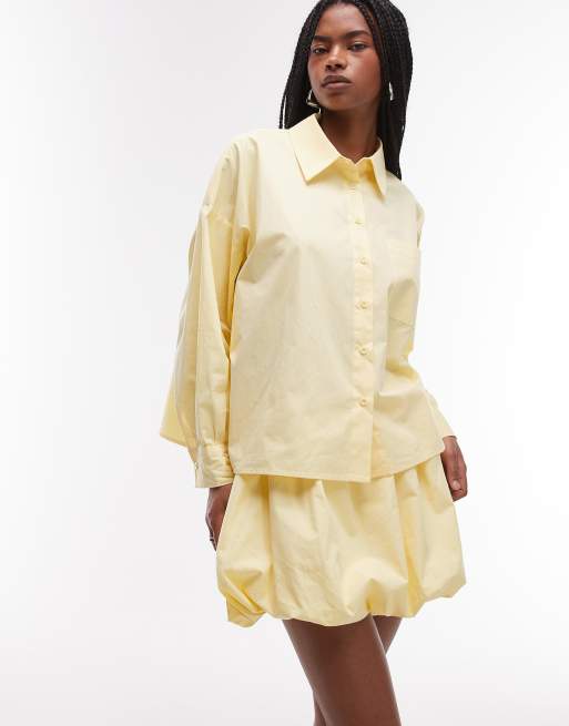 ASOS DESIGN puffball mini skirt in buttermilk