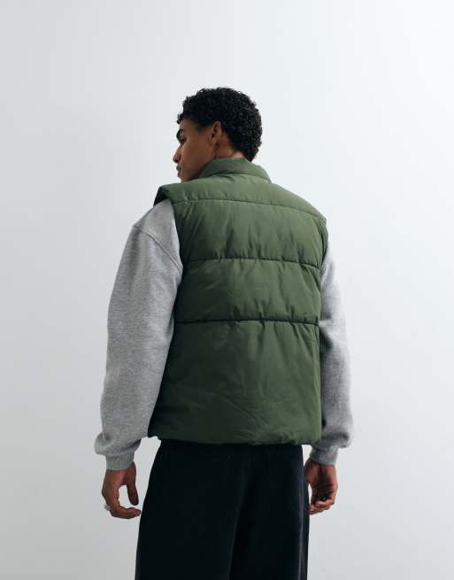 ASOS DESIGN puffer bodywarmer in midden groen, 3 van 5